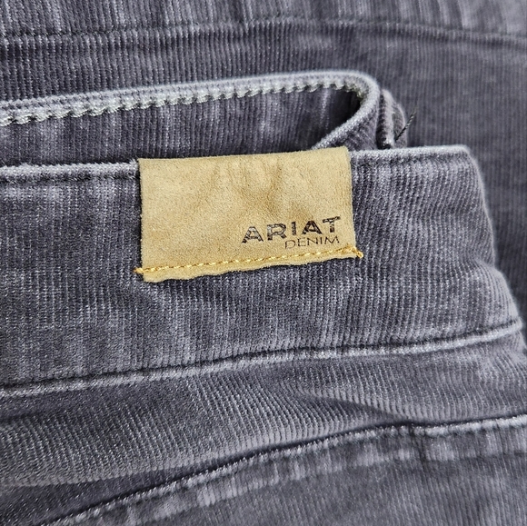 ARIAT Corduroy Flare Jean Dark Gray Womens Size 28 - Picture 4 of 14